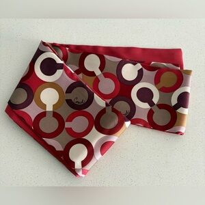 Coach silk twilly scarf signature collection red